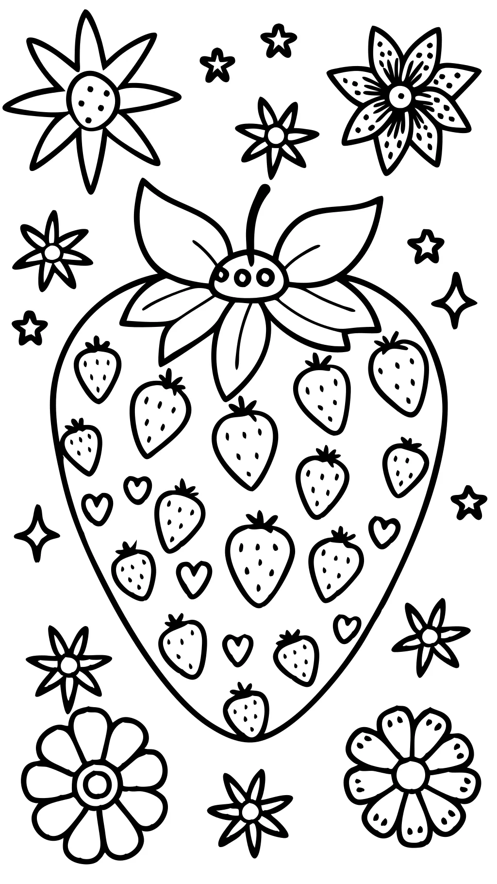 coloriage aux fraises